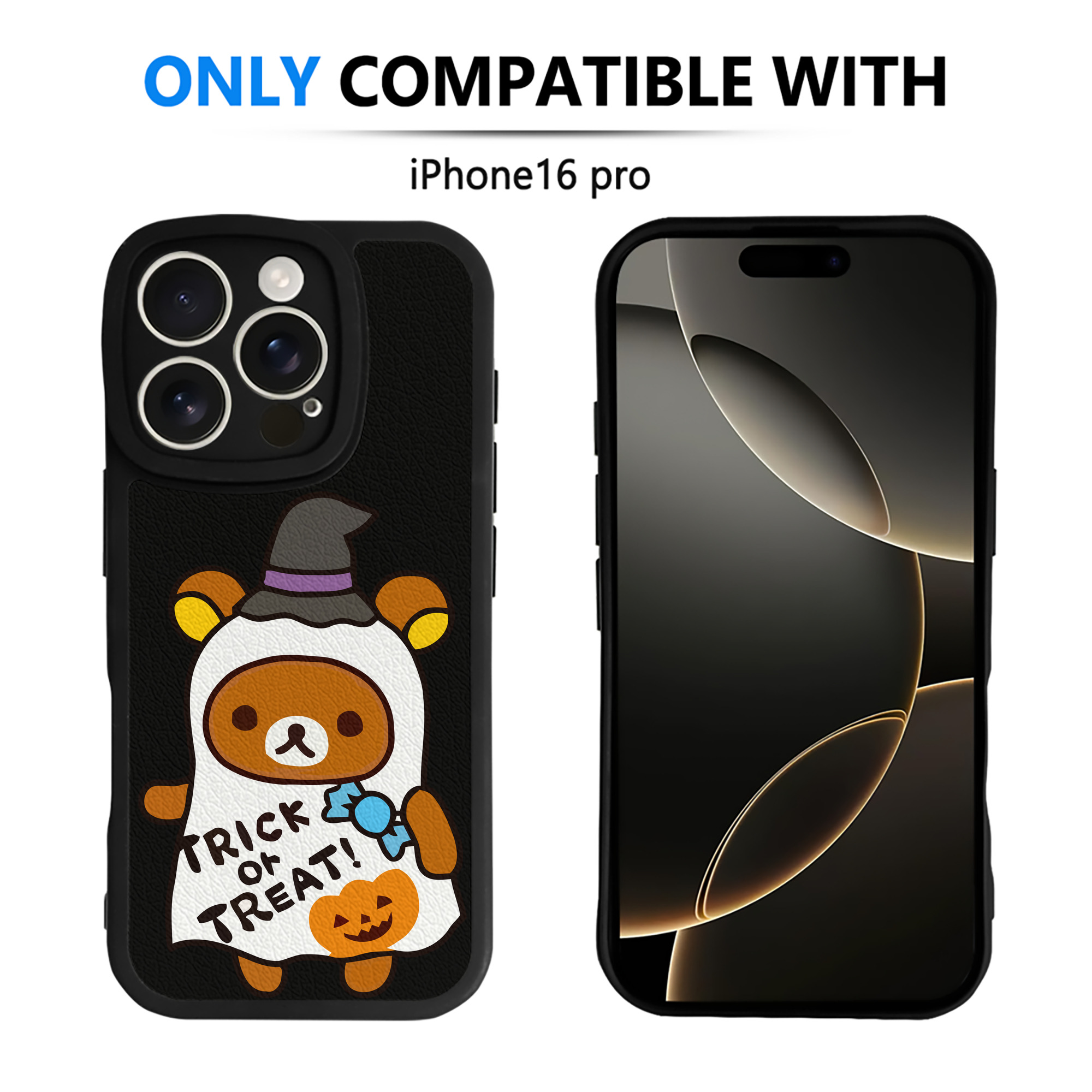 （画像用） リラックマ リラックマ キイロイトリ Rilakkuma Korilakkuma Kiiroitori 【iPhone 16シリーズ対応】シリコンスマホケース（レザー調） 材質：シリコン